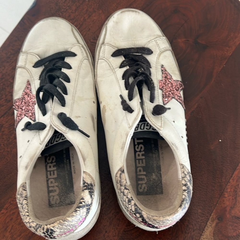 Authentic Golden Goose superstars! Pink, black and animal print!